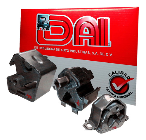 Kit 3 soportes motor dodge caravan 3.3, años: 1990 1991 1992 1993 1994 1995