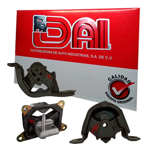 Kit 3 soportes motor chevrolet chevy 1.6, años: 2001 2002 2003 2004 2005 2006 2007 2008 2009 2010 2011 2012