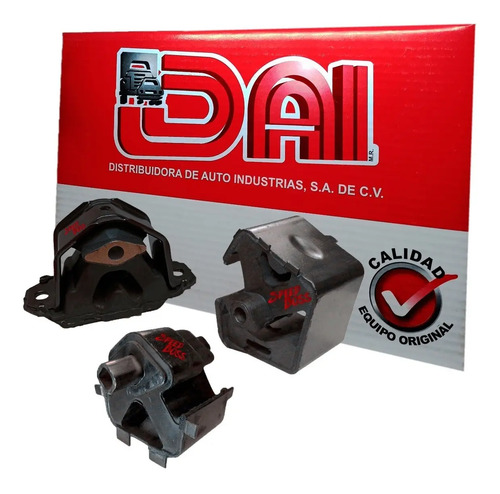 Kit 3 soportes motor derch izq fro dodge spirit 2.2, 2.5, años: 1990 1991 1992 1993 1994 1995