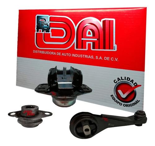 Kit 3 soportes motor std nissan platina 1.6, años: 2002 2003 2004 2005 2006 2007 2008 2009 2010