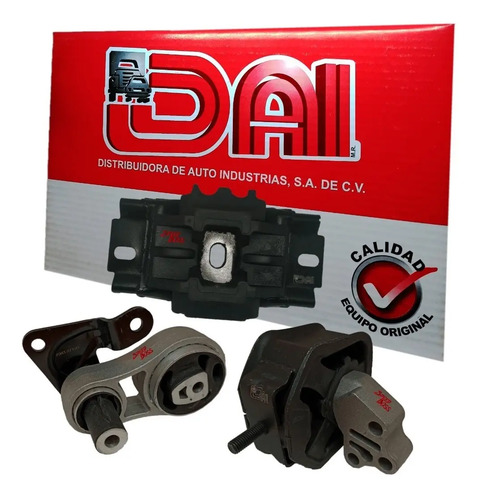Kit 3 soportes motor transm ford fiesta 1.6, años: 2002 2003 2004 2005 2006 2007 2008 2009 2010