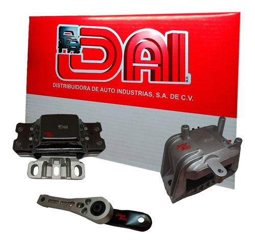 Kit 3 soporte motor transm trase der volkswagen bora 2.5, años: 2005 2006 2007 2008 2009 2010