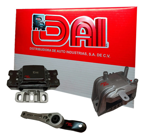 Kit 3 soportes motor volkswagen jetta a6 2.5, años: 2009 2010 2011 2012 2013 2014