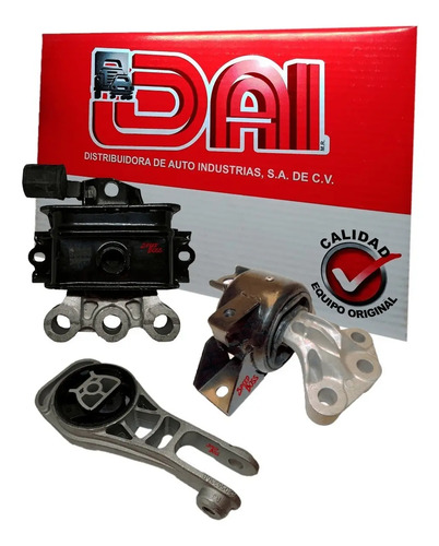 Kit 3 soportes motor transm std chevrolet sonic 1.6, años: 2011 2012 2013 2014 2015 2016 2017 2018