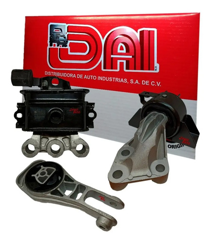 Kit 3 soportes motor transm auto chevrolet sonic 1.6, años: 2011 2012 2013 2014 2015 2016 2017