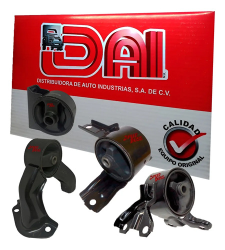 Kit 4 soportes motor transm std mitsubishi lancer 2.4, años: 2001 2002 2003 2004 2005 2006 2007 2008 2009 2010 2011 2012