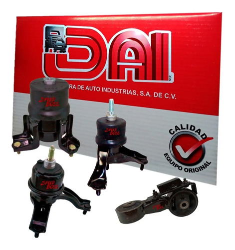 Kit 4 soportes motor transm toyota sienna 3.3, años: 2004 2005 2006